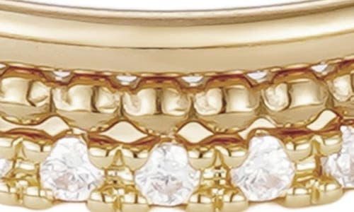 Adornia Set Of 3 Assorted Stackable Rings In Gold