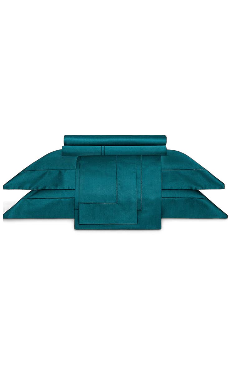 Rhapsody Fitted Sheet, Main, color, Blue-Green