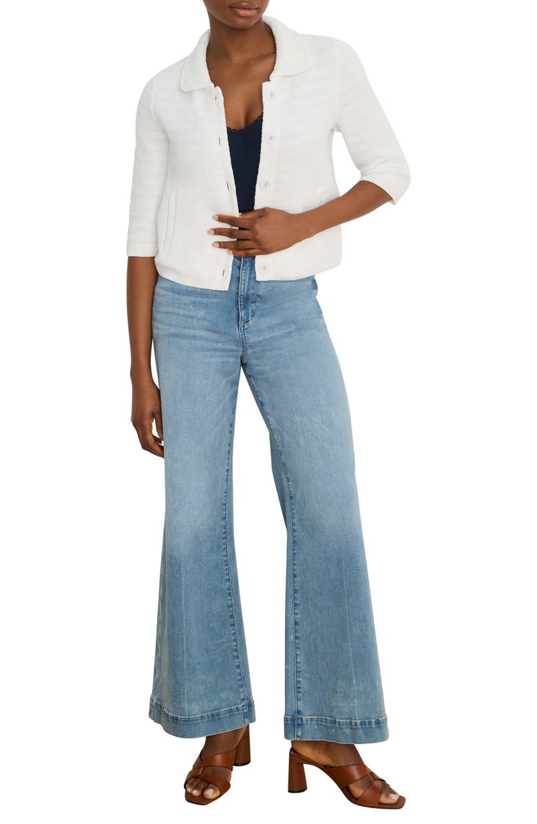 NIC+ZOE Elbow Sleeve Textured Knit Jacket, Alternate, color, 
