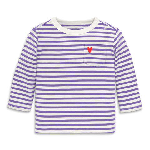 Baby Long Sleeve Embroidered Stripe Tee