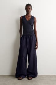 COS Wide-leg Linen Drawstring Trousers