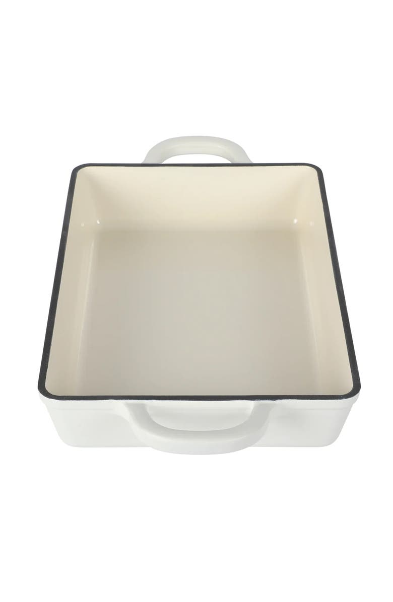 Crock-pot 13 Inch Enameled Cast Iron Lasanga Pan, Alternate, color, White