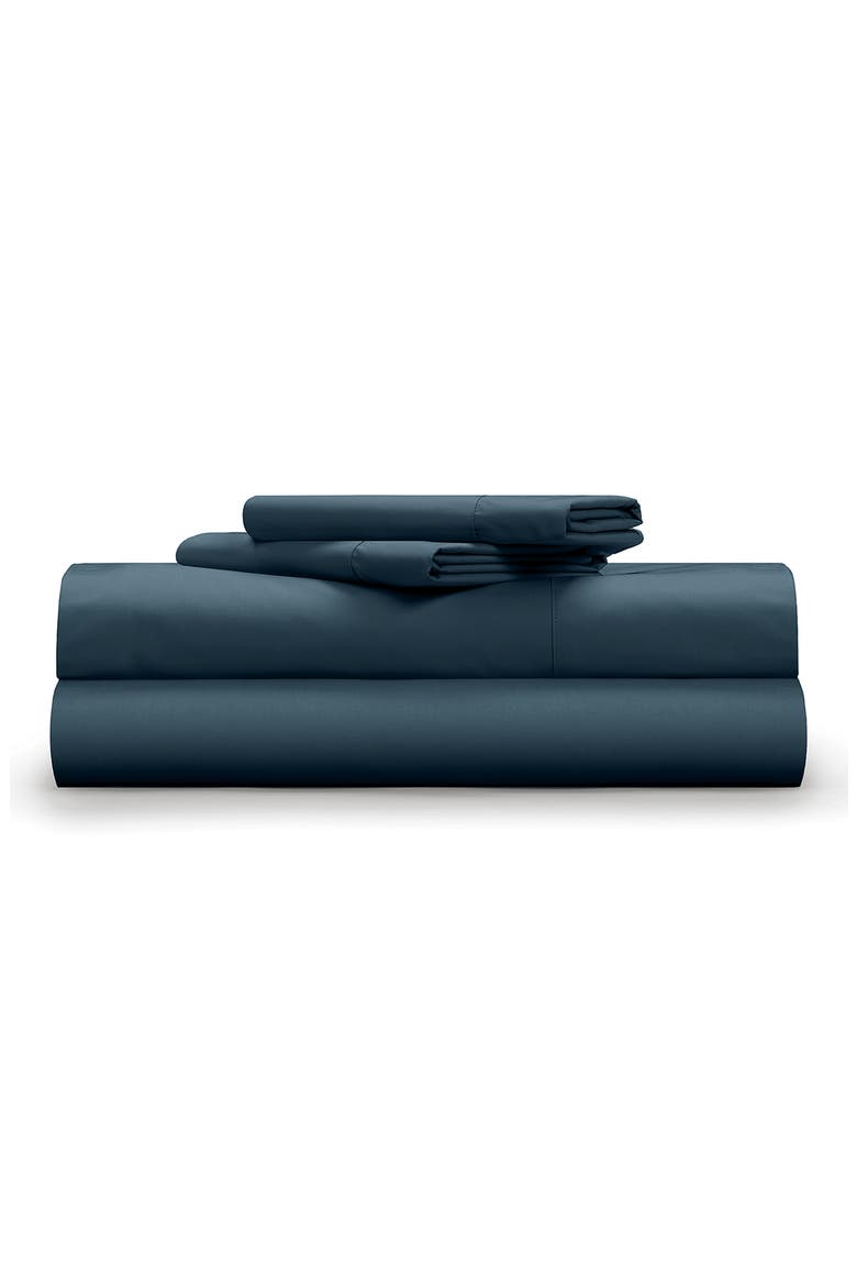 Classic Cool & Crisp 100% Cotton Percale 4-Piece Sheet Set, Main, color, PG BLUE
