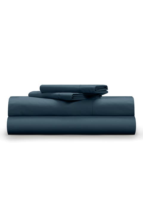 Classic Cool & Crisp 100% Cotton Percale 4-Piece Sheet Set