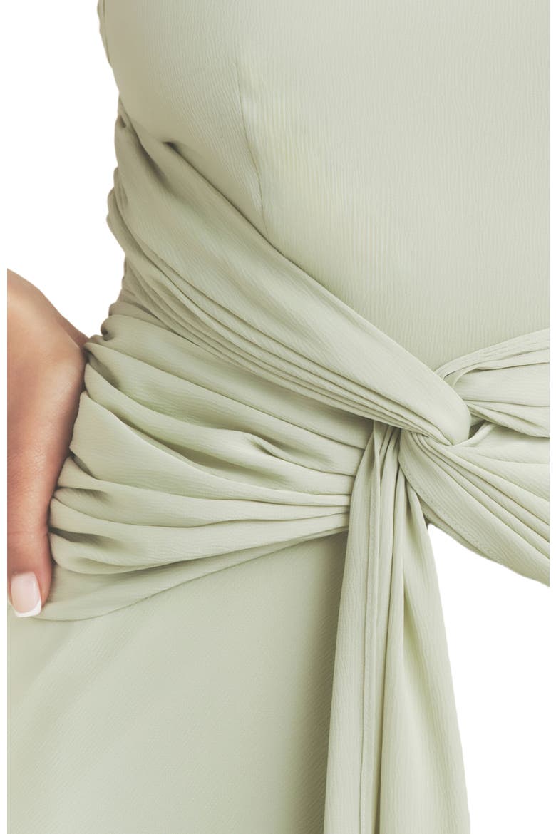Abigail Halter Neck Knot Detail Dress, Alternate, color, Sage