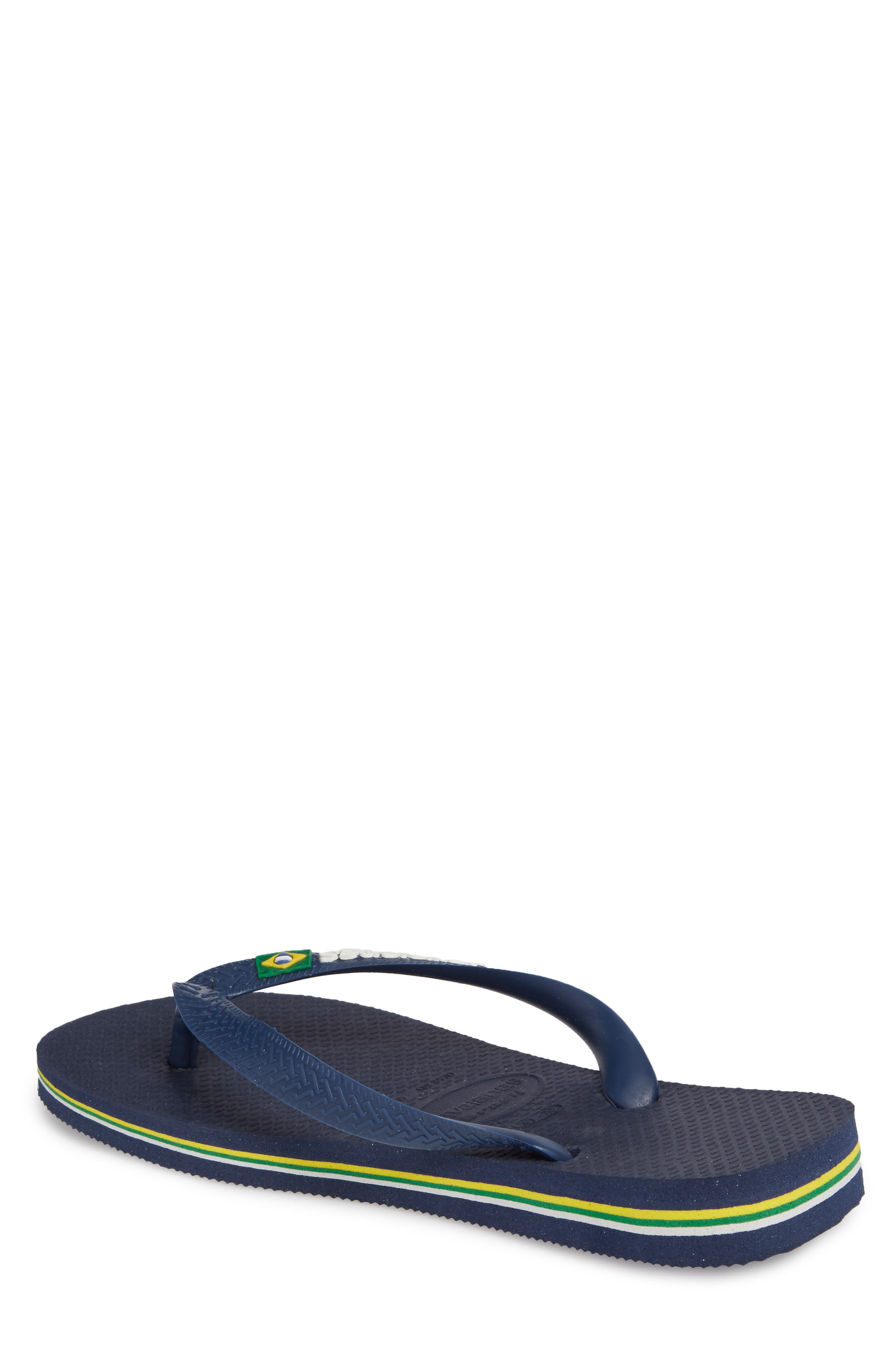 Brazil Logo Flip Flop, Alternate, color, NAVY BLUE