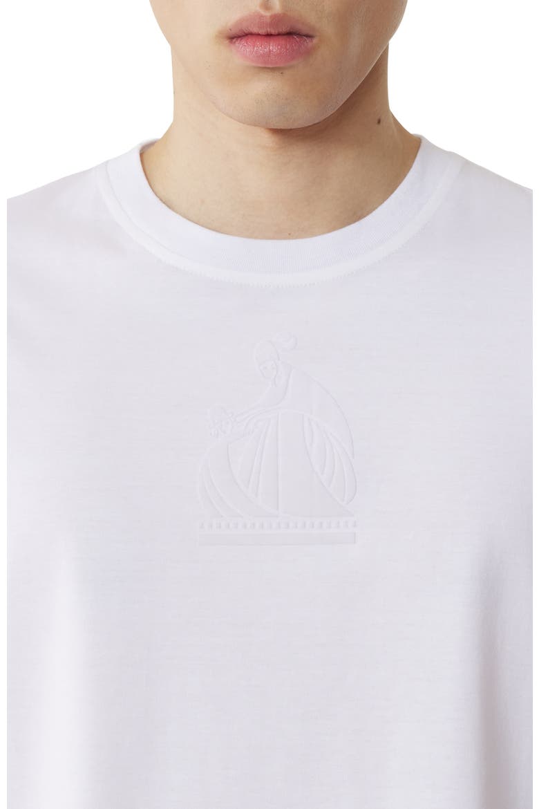 Mother And Child Flocked Cotton T-Shirt, Alternate, color, Optic White