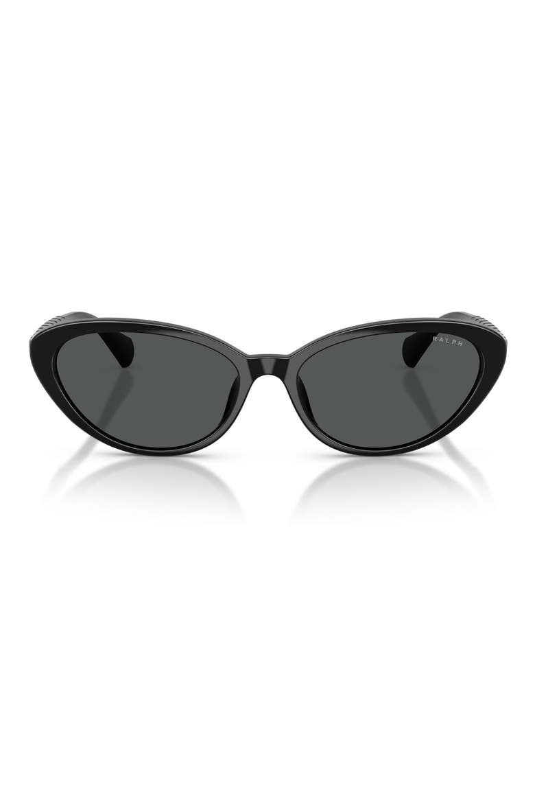 56mm Butterfly Sunglasses, Main, color, SHINY BLACK / GREY GRADIENT