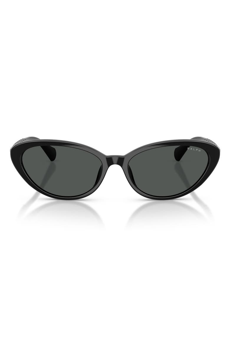 Ralph Lauren 56mm Butterfly Sunglasses, Main, color, Shiny Black / Grey Gradient