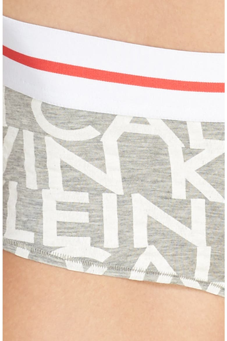 'Modern' Logo Panties, Alternate, color, GREY HEATHER LOGO PRINT