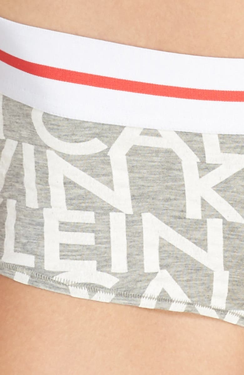 Calvin Klein 'Modern' Logo Panties, Alternate, color, Grey Heather Logo Print