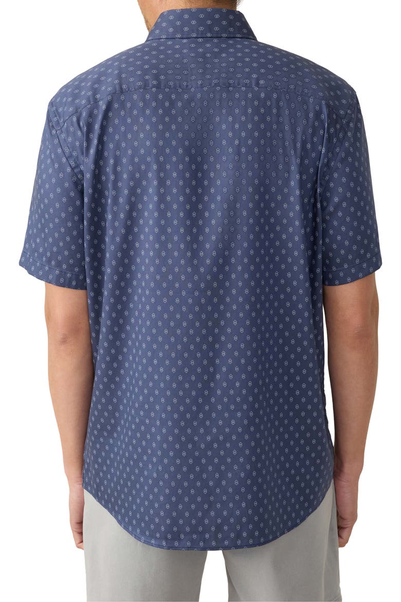 Movement Monterrey Short Sleeve Button-Up Shirt, Alternate, color, NAVY DUSK DIAMOND