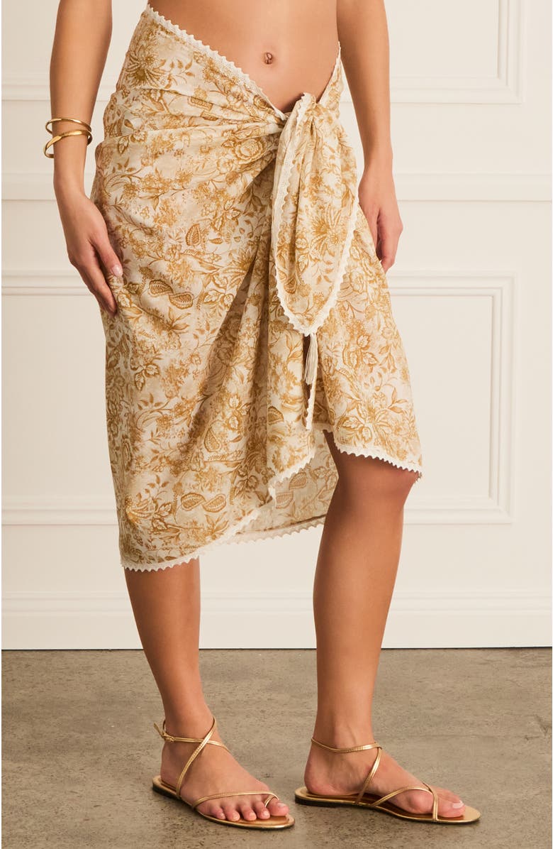 Aqua Blu Luminary Pareo, Alternate, color, Gold