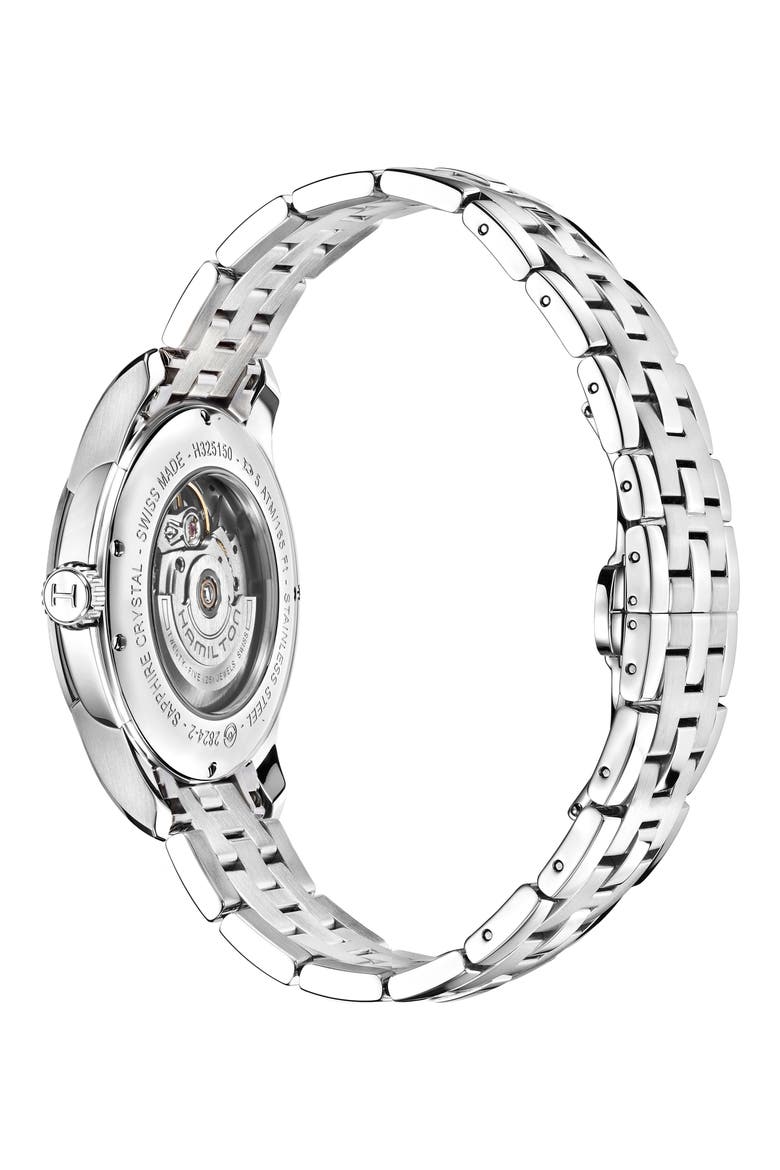 Jazzmaster Viewmatic Auto Bracelet Watch, 40mm, Alternate, color, SILVER