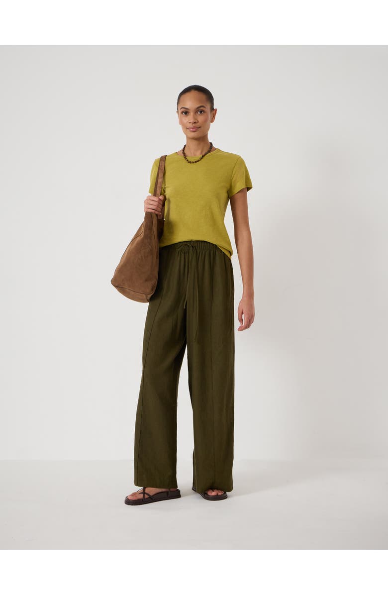 Hush Slim Fit Slub Cotton Crew T-Shirt, Alternate, color, Olive Green