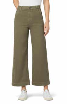 High Waist Ankle Wide Leg Trouser Jeans