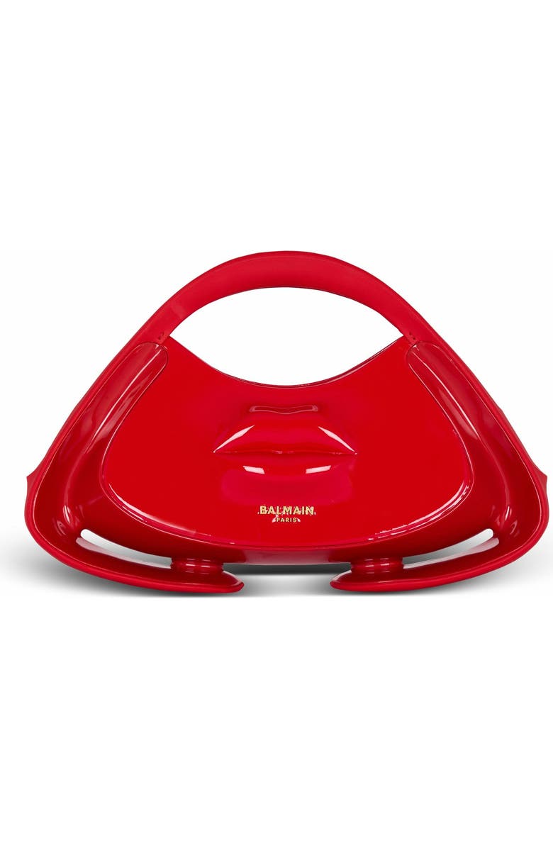 Balmain Medium Jolie Madame Bag With Raised Mouth Detail, Main, color, Red