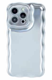 Auramma iPhone 15 Pro Metallic Wavy Cushion Phone Case