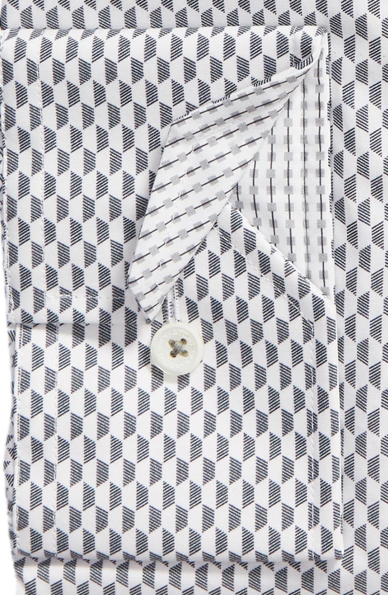 Bugatchi Trim Fit Micro Print Dress Shirt, Alternate, color,