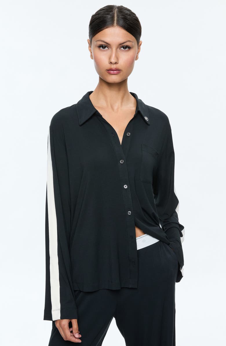 Alice + Olivia Nico Long Sleeve Top & Pants Pajamas, Alternate, color,