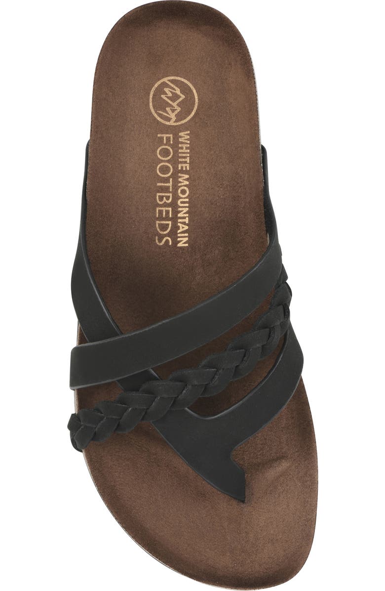 White Mountain Footwear Halogen Slide Sandal, Alternate, color, Black/ Nubuck