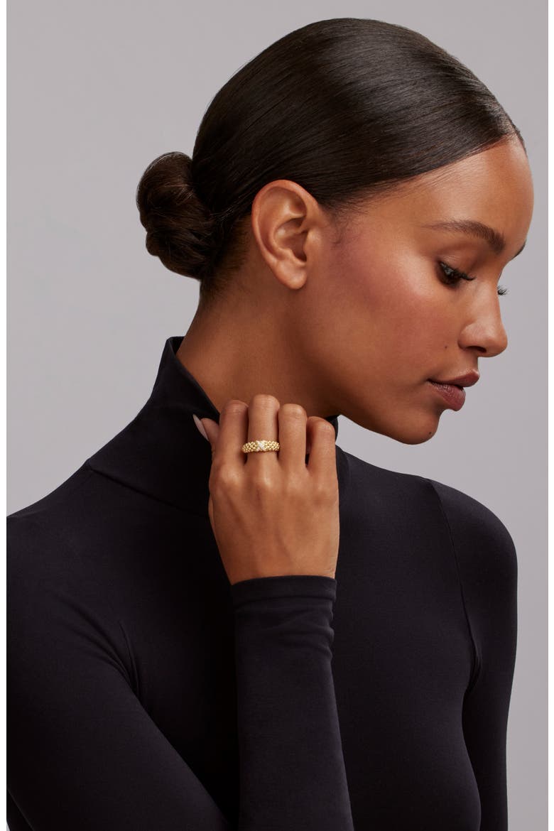 Embrace Pavé Diamond Ring, Alternate, color, GOLD METALLIC