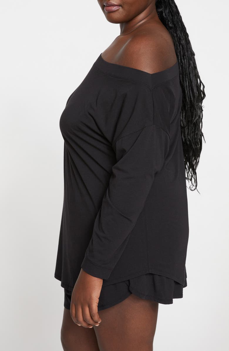 Universal Standard Ultimates Dolci One-Shoulder Top, Alternate, color, Black