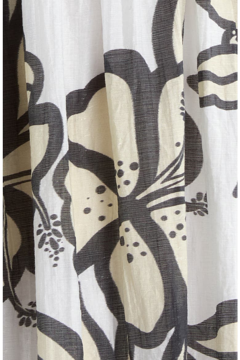 Floral Sweetheart Neck Tiered Dress, Alternate, color, IVORY MULTI