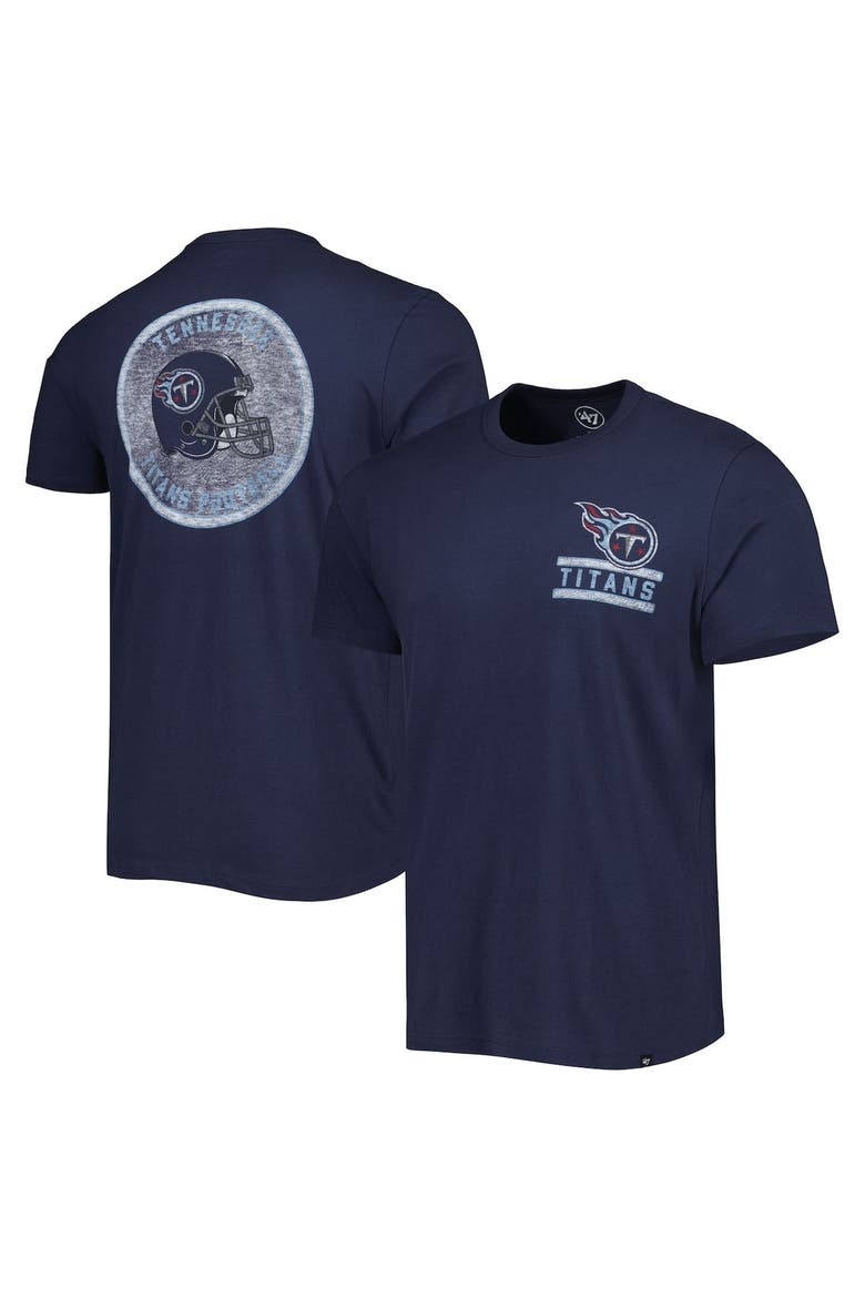 Men's '47 Navy Tennessee Titans Open Field Franklin T-Shirt, Main, color, Navy