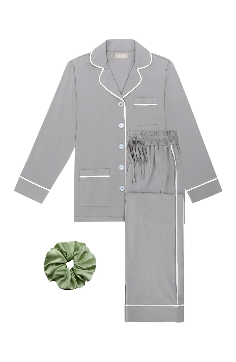 KIP Luxe Stretch Cotton Long Pajama Gift Set, Main, color,