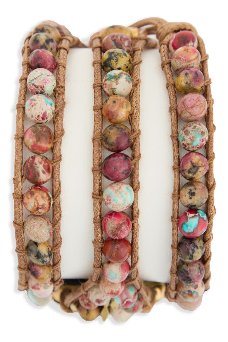 Bohemian Mixed Stone Apple Watch® Watchband, Alternate, color, PINK