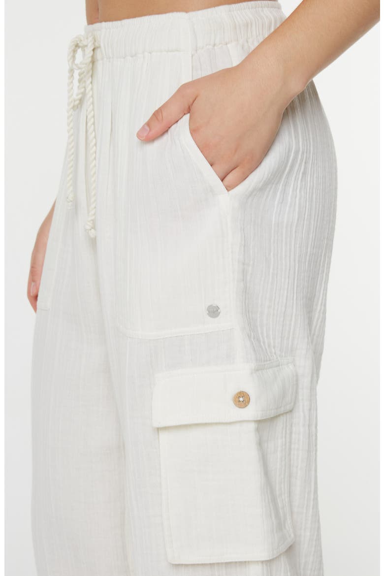 Precious Cargo Beach Cotton Gauze Pants, Alternate, color, EGRET