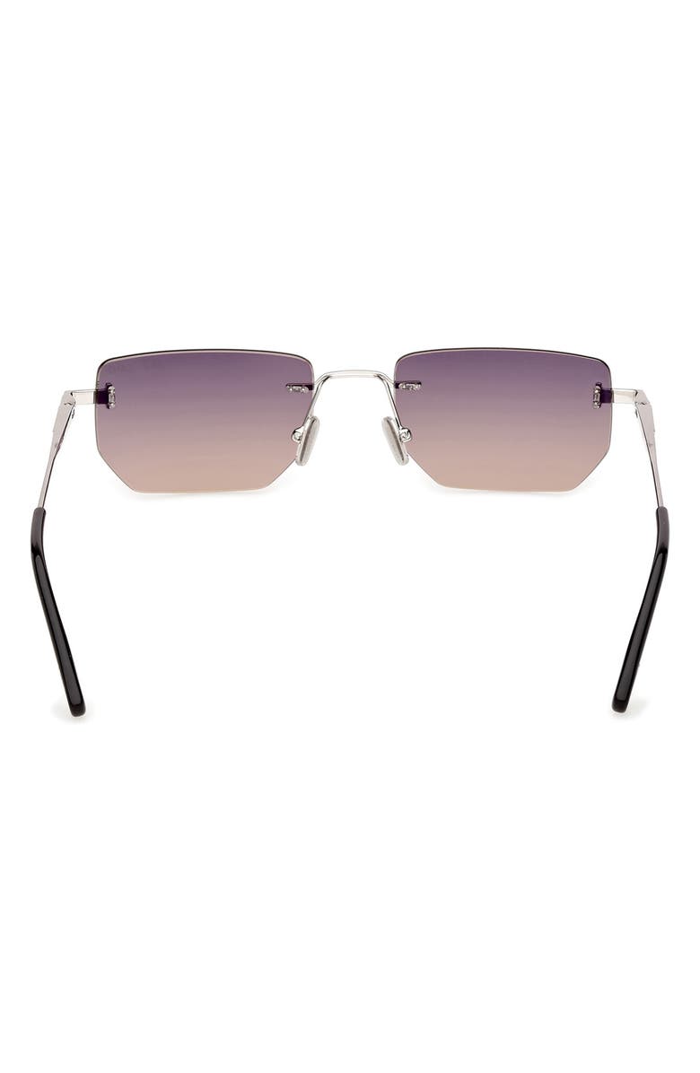 TOM FORD Ethan 53mm Geometric Sunglasses, Alternate, color, Shiny Palladium / Smoke Lens