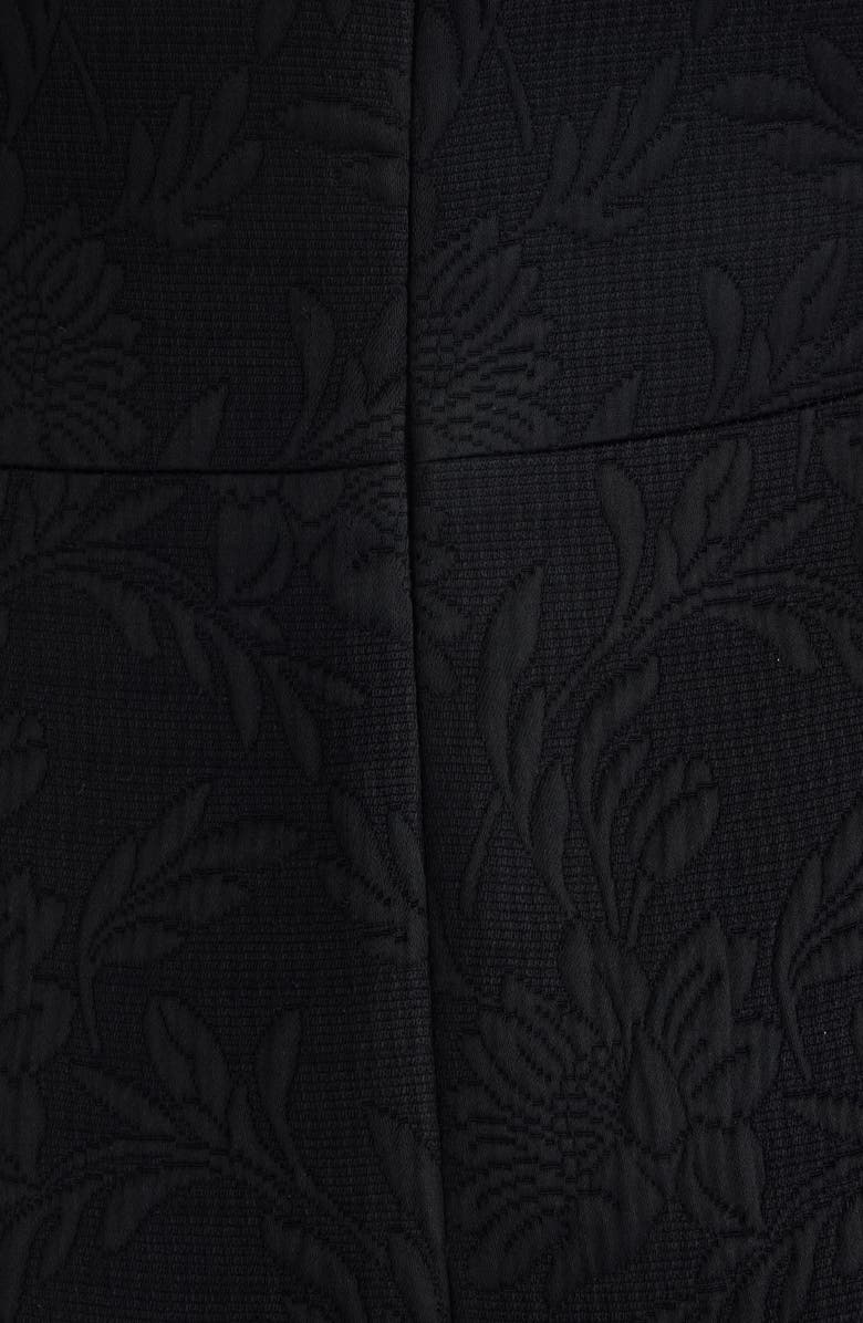 Dries Van Noten Matelassé Jacquard Column Gown, Alternate, color, Black