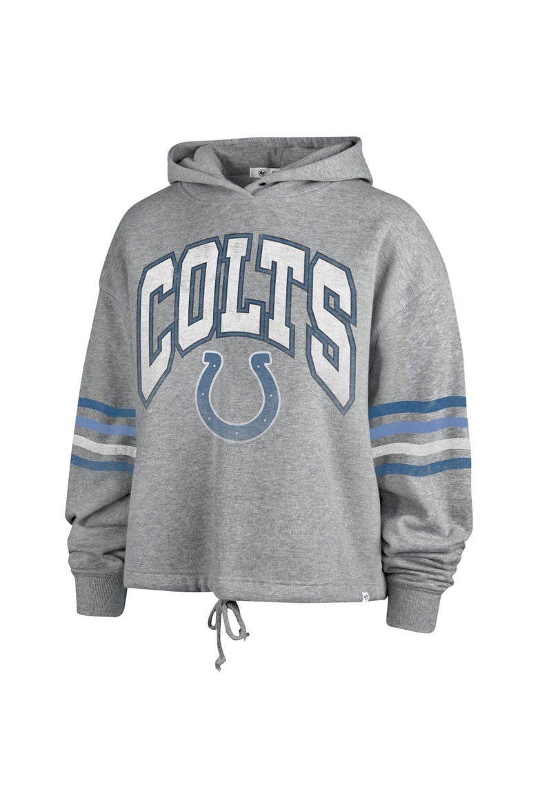Women's '47 Heather Gray Indianapolis Colts Upland Bennett Pullover Hoodie, Alternate, color, Heather Gray
