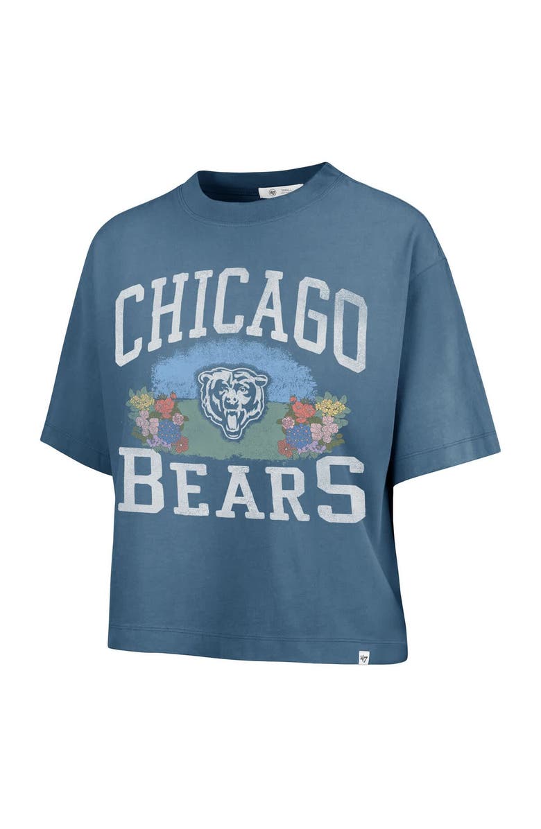 '47 Women's '47 Mineral Blue Chicago Bears Florentina Montauk Cropped T-Shirt, Alternate, color,