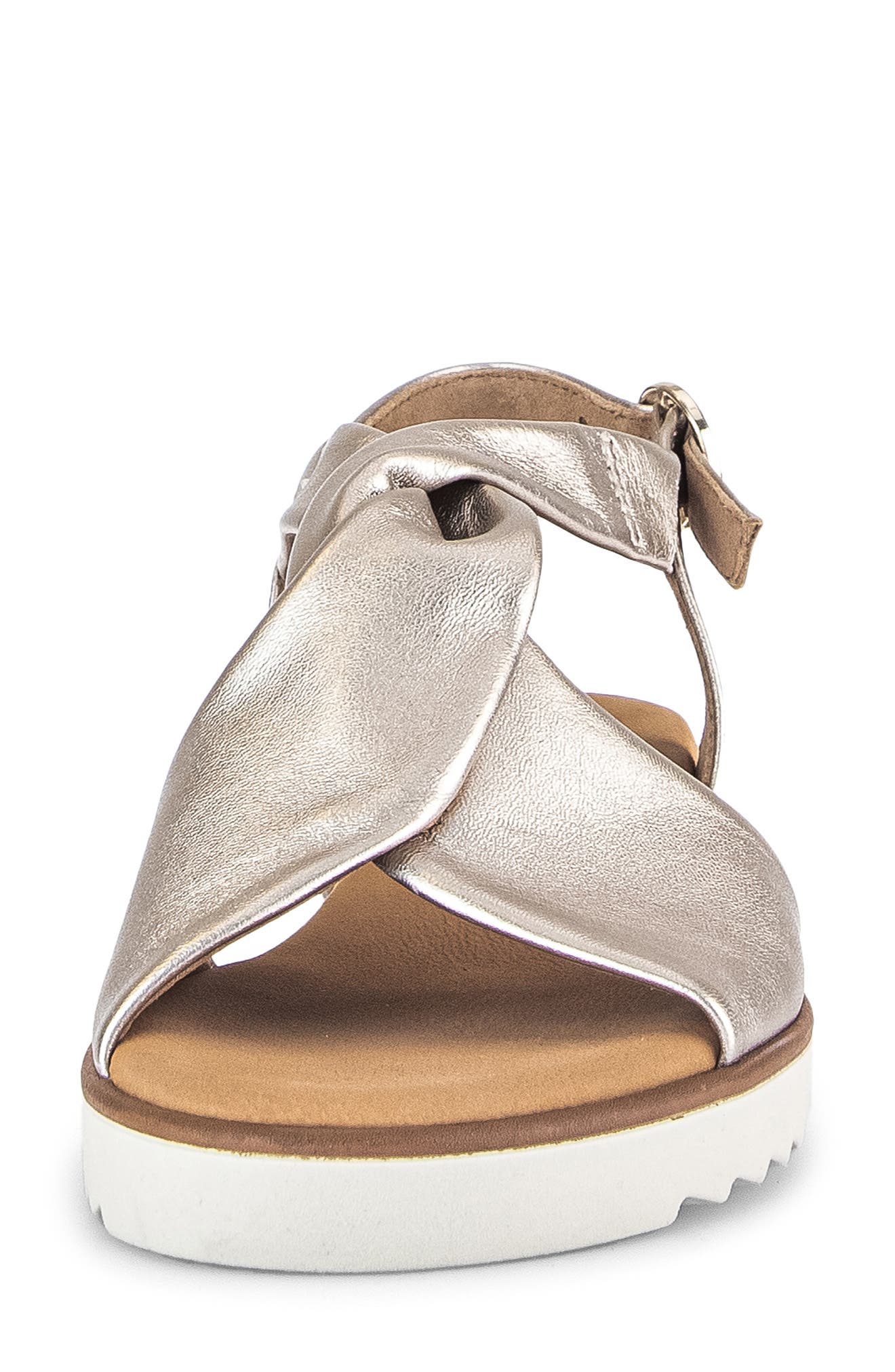 Gabor Ankle Strap Wedge Sandal, Alternate, color, Puder