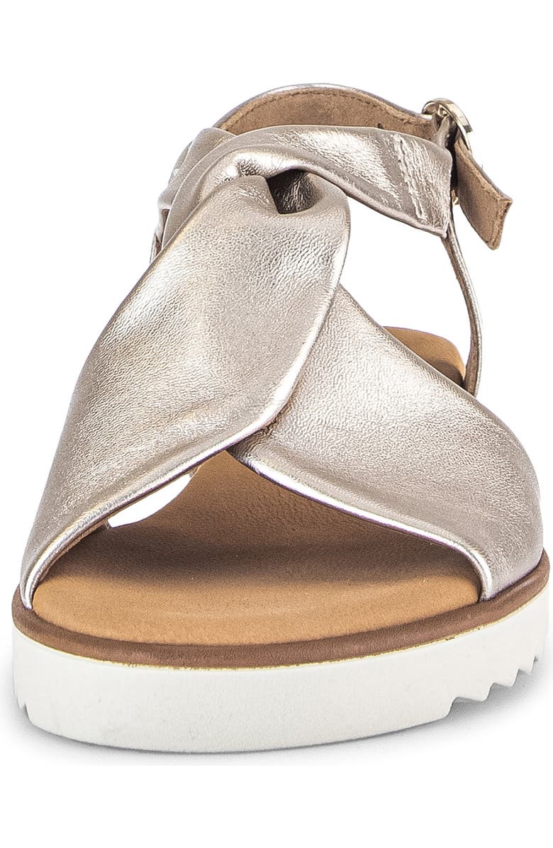 Gabor Ankle Strap Wedge Sandal, Alternate, color, Puder