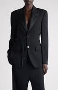 Balenciaga Side Tie Wool Tuxedo Jacket