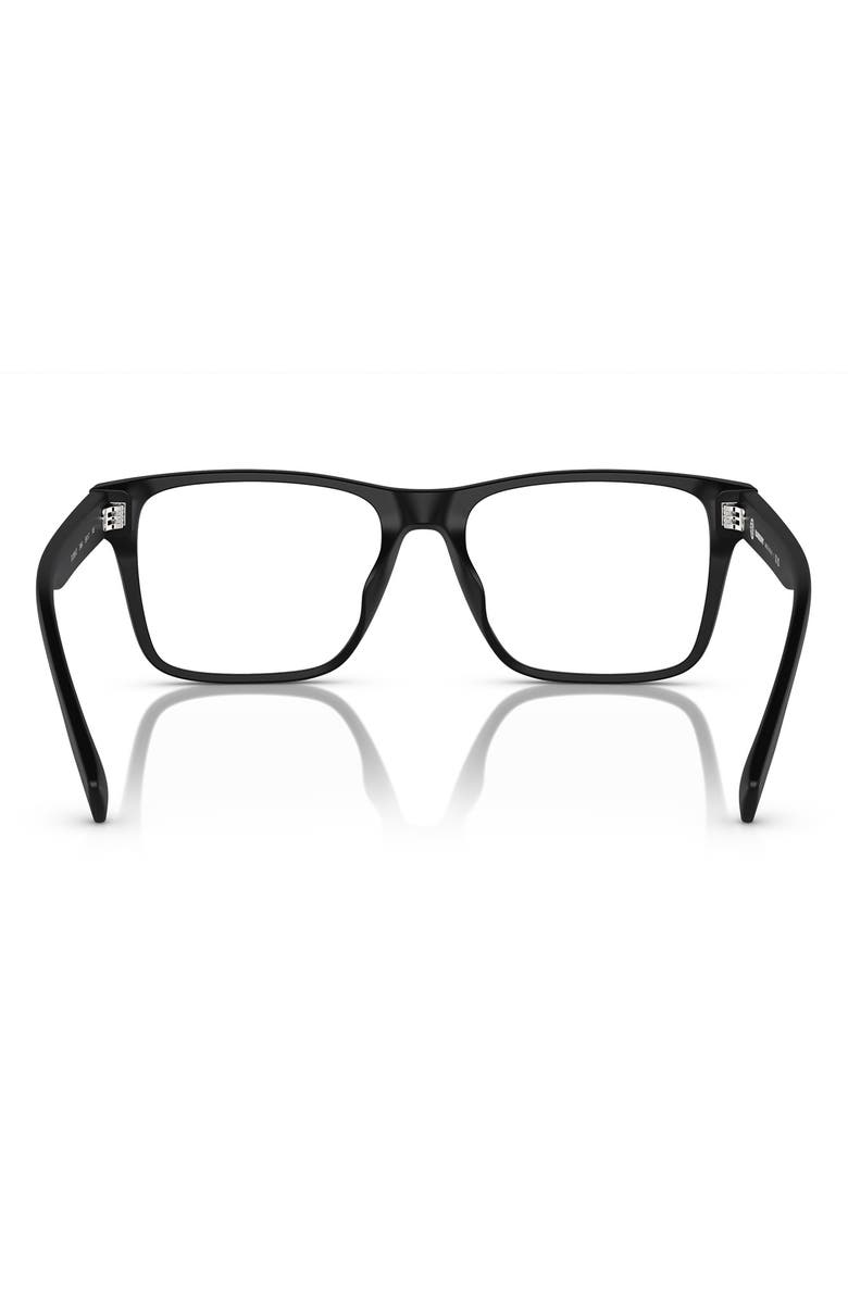 Burberry 55mm Square Optical Glasses, Alternate, color, Matte Black / Demo Lens