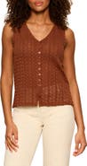 Sanctuary No Rush Front Button Sweater Vest
