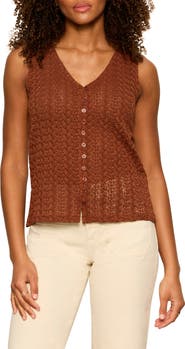 Sanctuary No Rush Front Button Sweater Vest