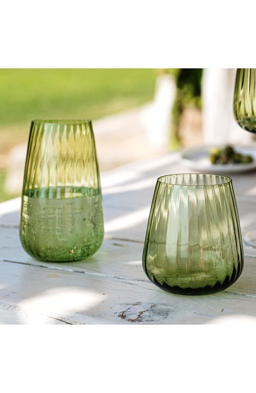 Vietri Francesca Highball Glass In Green