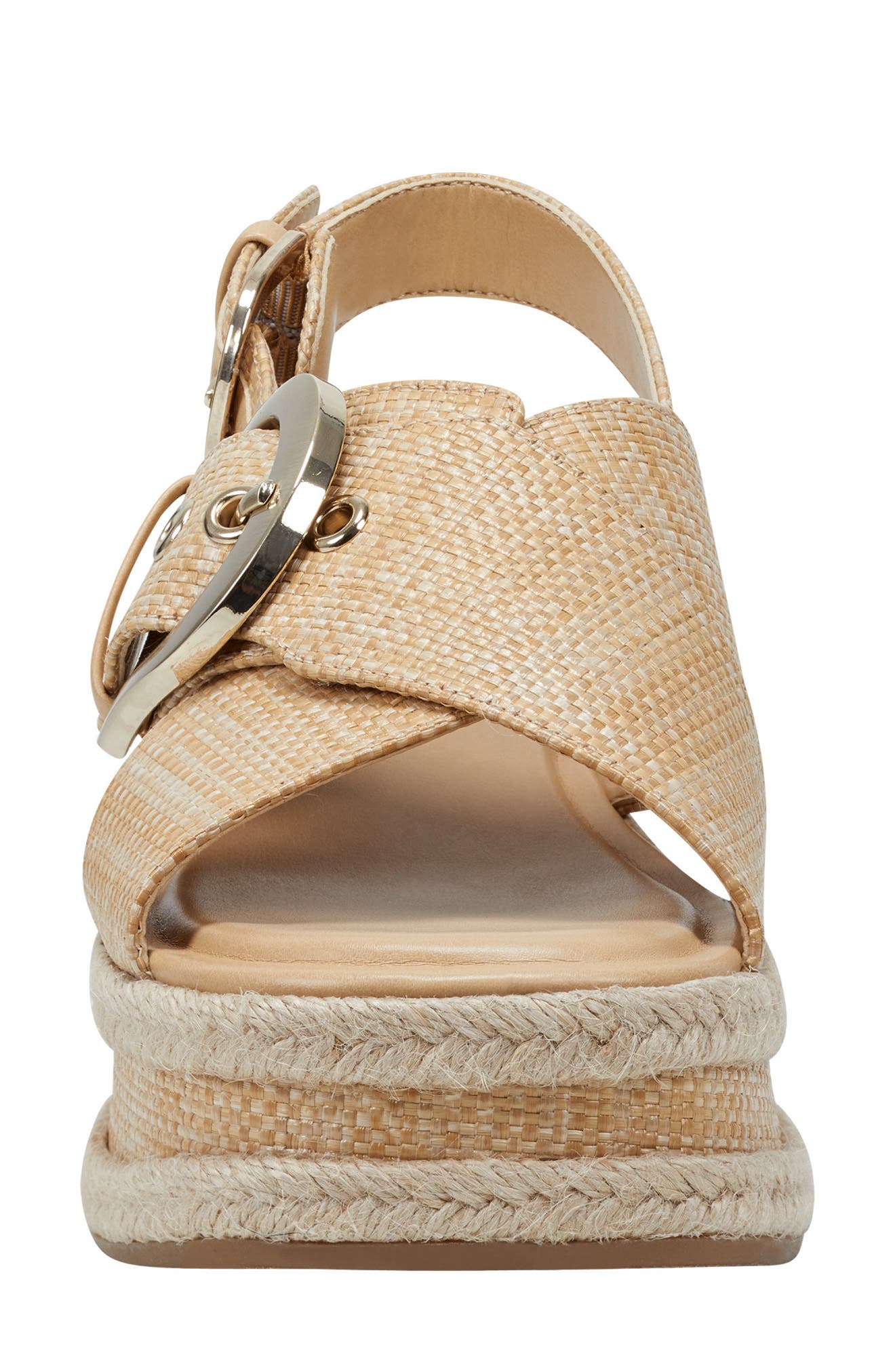 Marc Fisher LTD Renda Slingback Espadrille Platform Wedge Sandal, Alternate, color, 