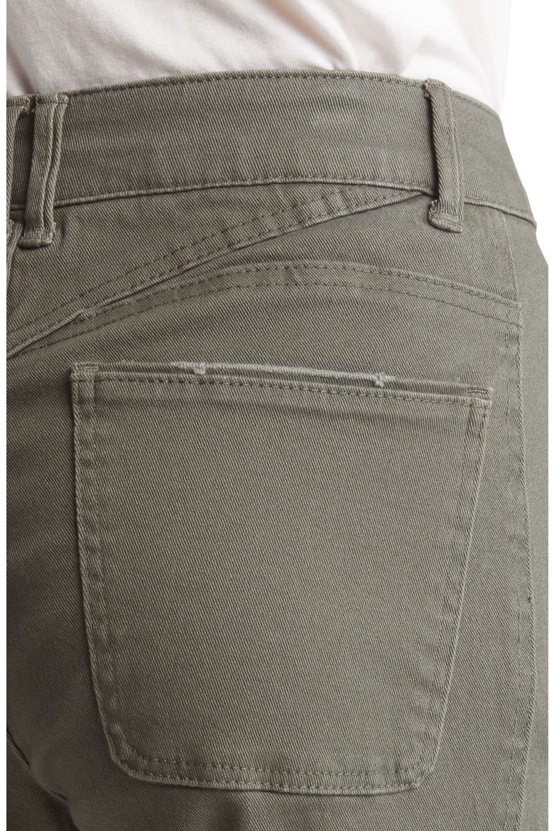 'Ab'Solution Skyrise Raw Hem Stretch Cotton Cargo Pants (Nordstrom Exclusive), Alternate, color, LAUREL WREATH
