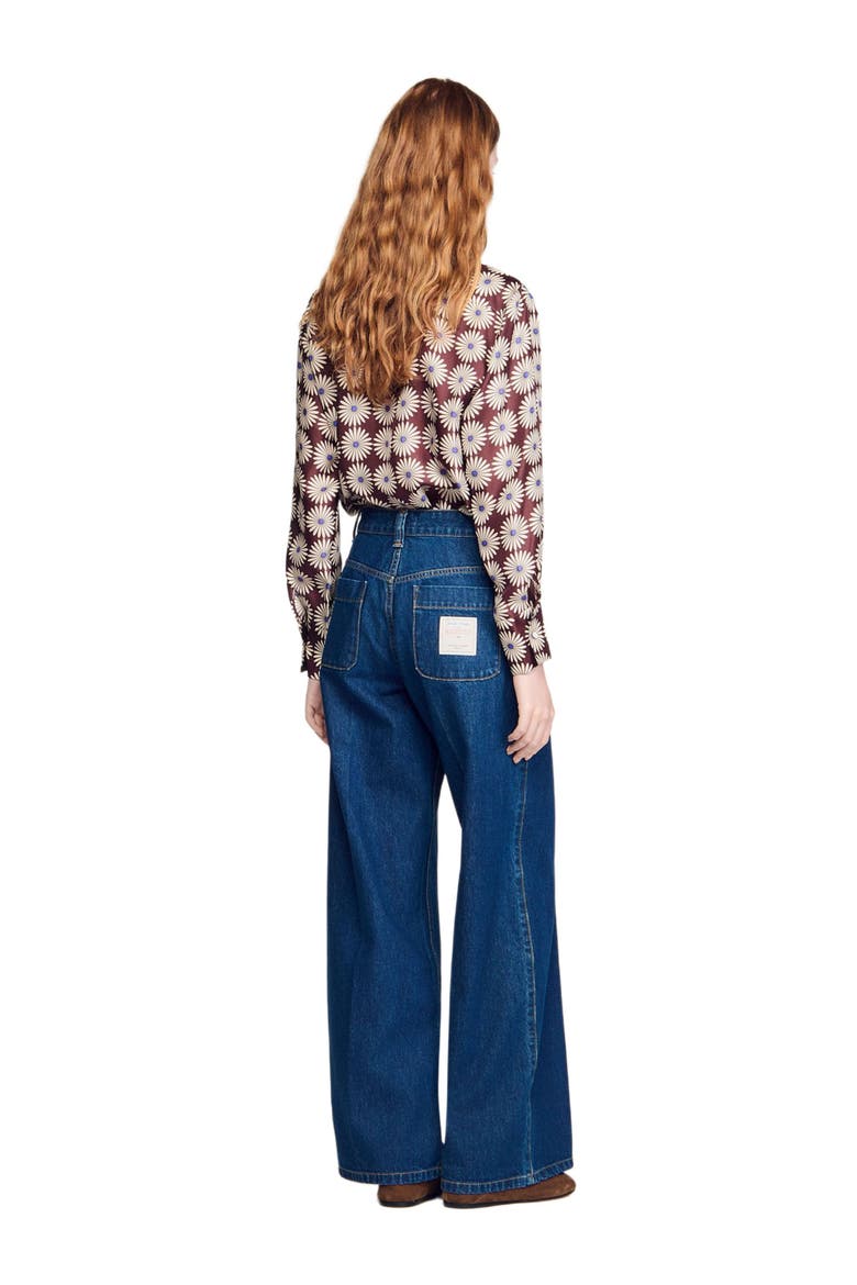 Raw straight patch pocket jeans, Alternate, color, Deep blue
