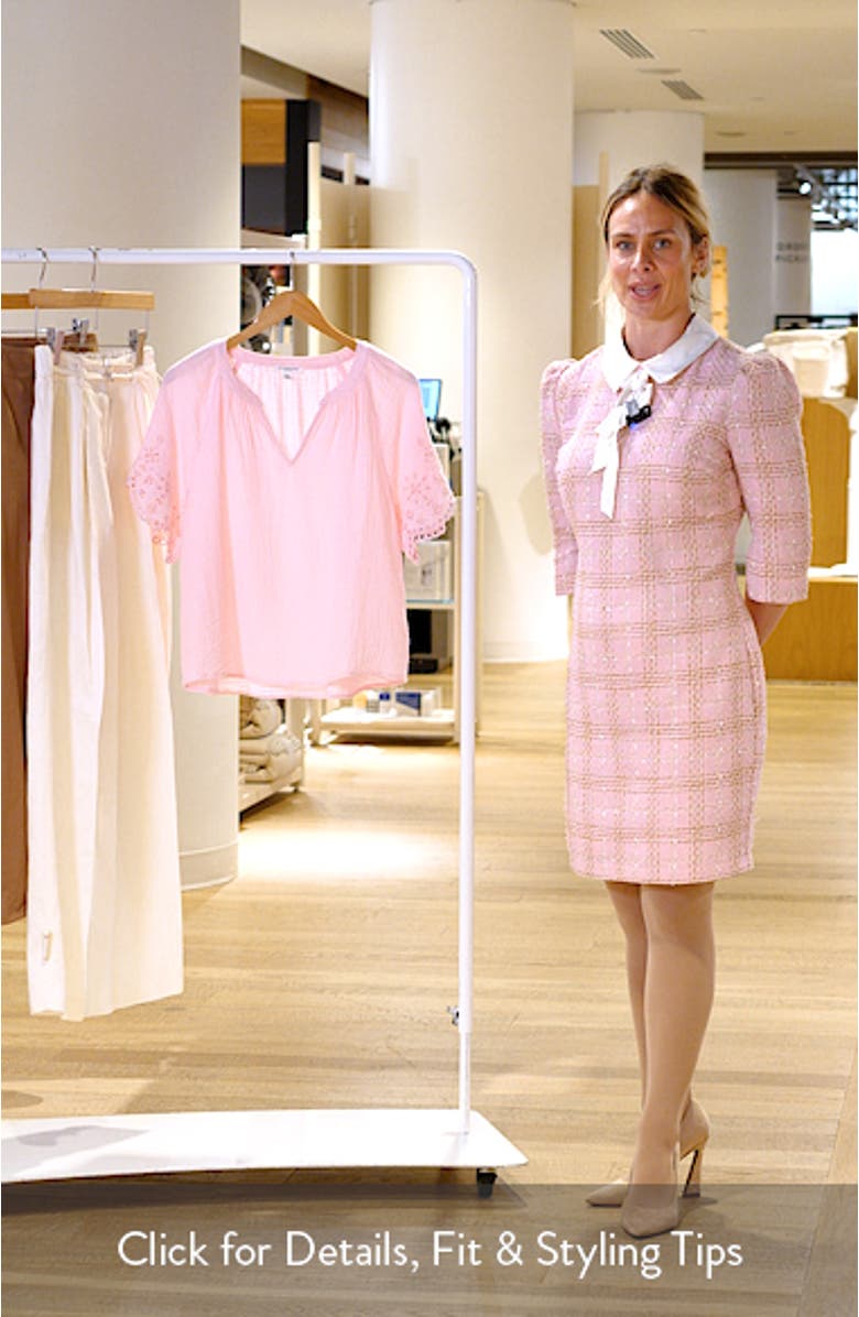 Dessa Eyelet Detail Cotton Top, sales video thumbnail