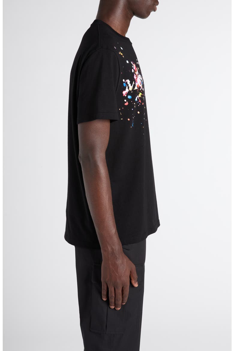 Paint Splattered Logo Graphic T-Shirt, Alternate, color, BLACK / MULTICOLOUR