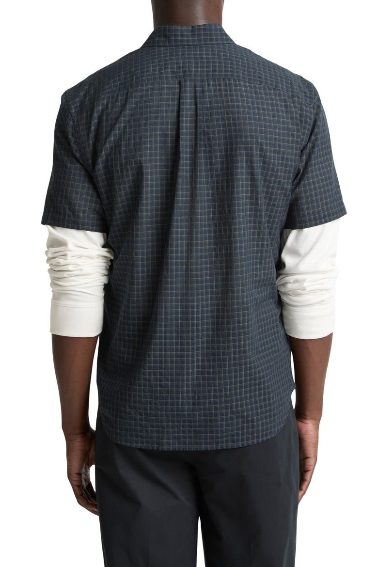 Cortland Plaid Short Sleeve Button-Down Shirt, Alternate, color, COASTAL COMBO