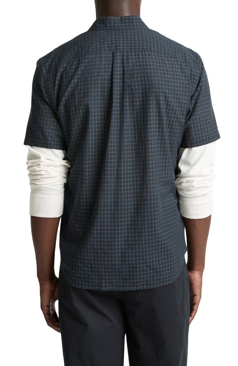 Vince Cortland Plaid Short Sleeve Button-Down Shirt, Alternate, color, Coastal Combo
